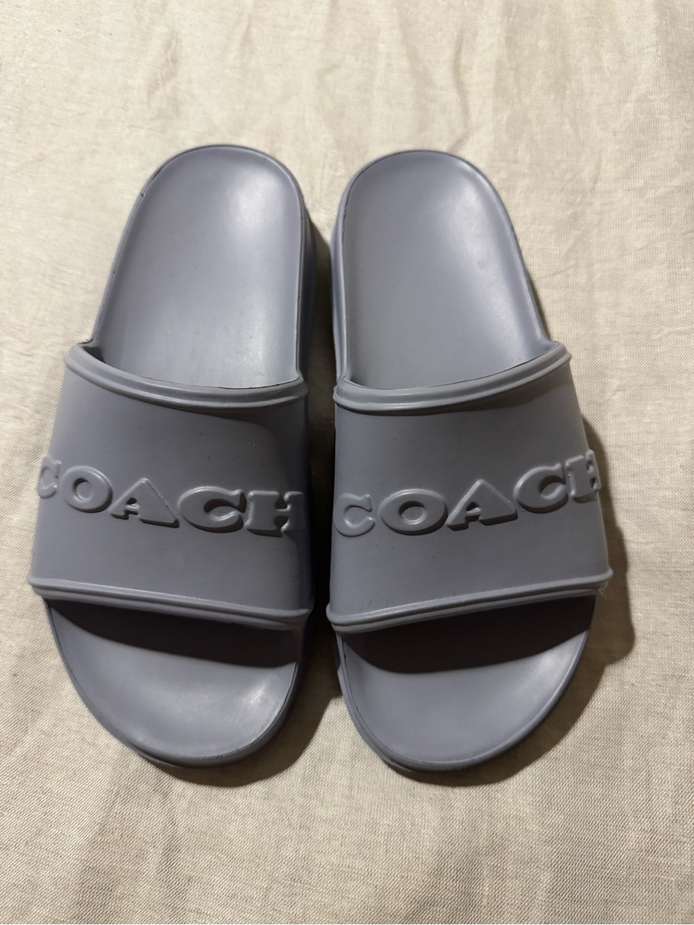 Coach Women's Jesse Pool Slide Sandals Gray Size 7 Nwot